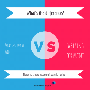 What's the difference between writing for web and for print?